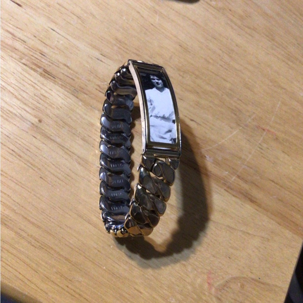 Vintage Gold and Silver Picture Bracelet